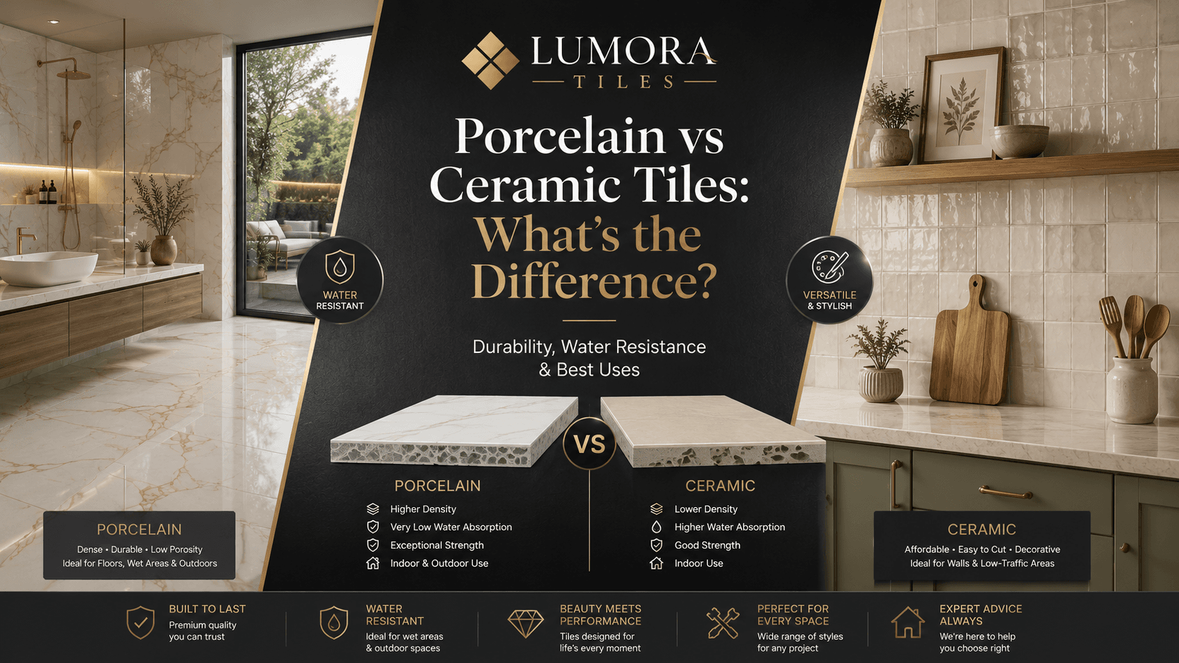 Porcelain vs Ceramic Tiles: What's the Difference?